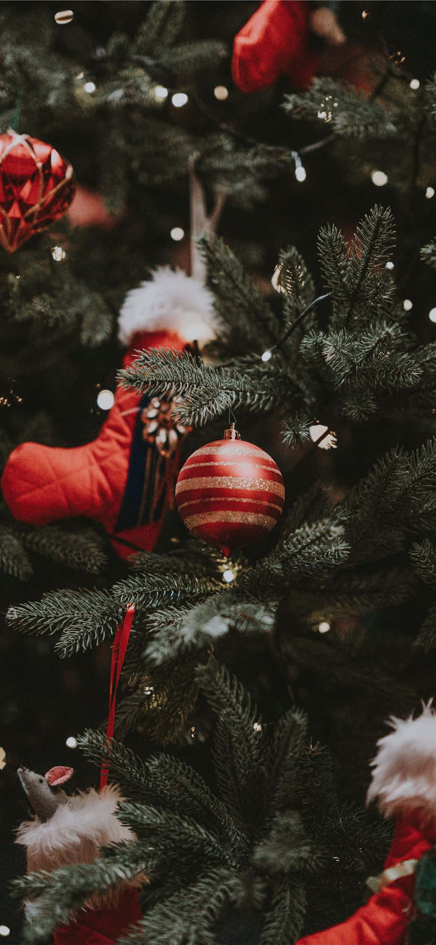 Iphone Christmas Aesthetic Baubles 2018 Background