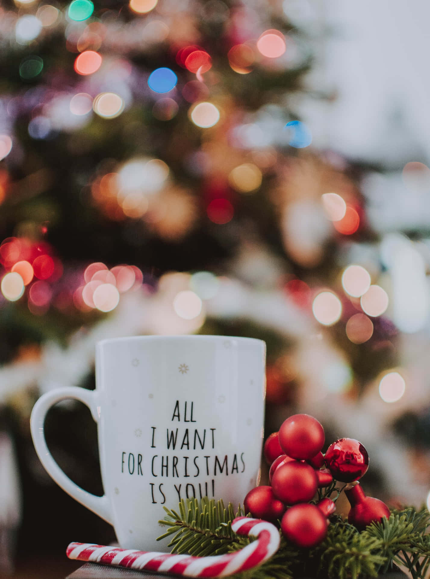 Iphone Christmas Aesthetic Mug Text