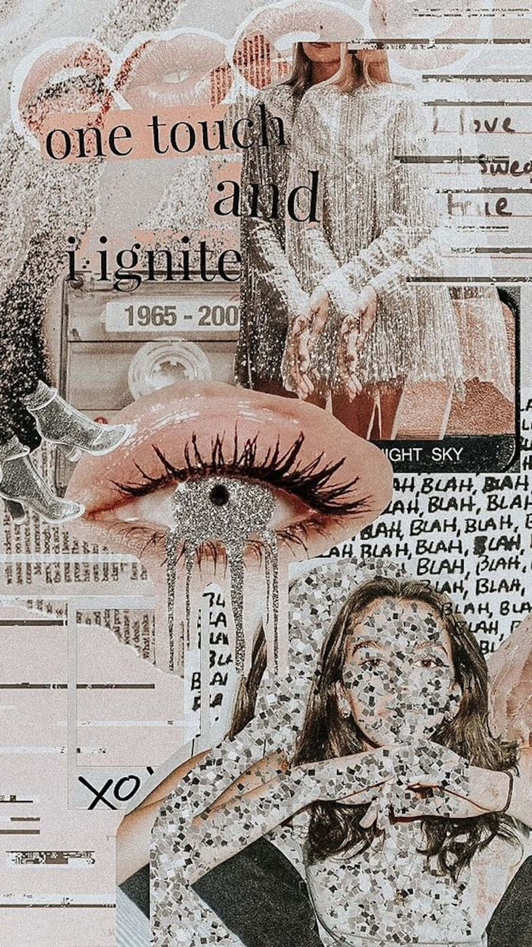 Iphone Collage Of Newspaper And Magazine Pages Background