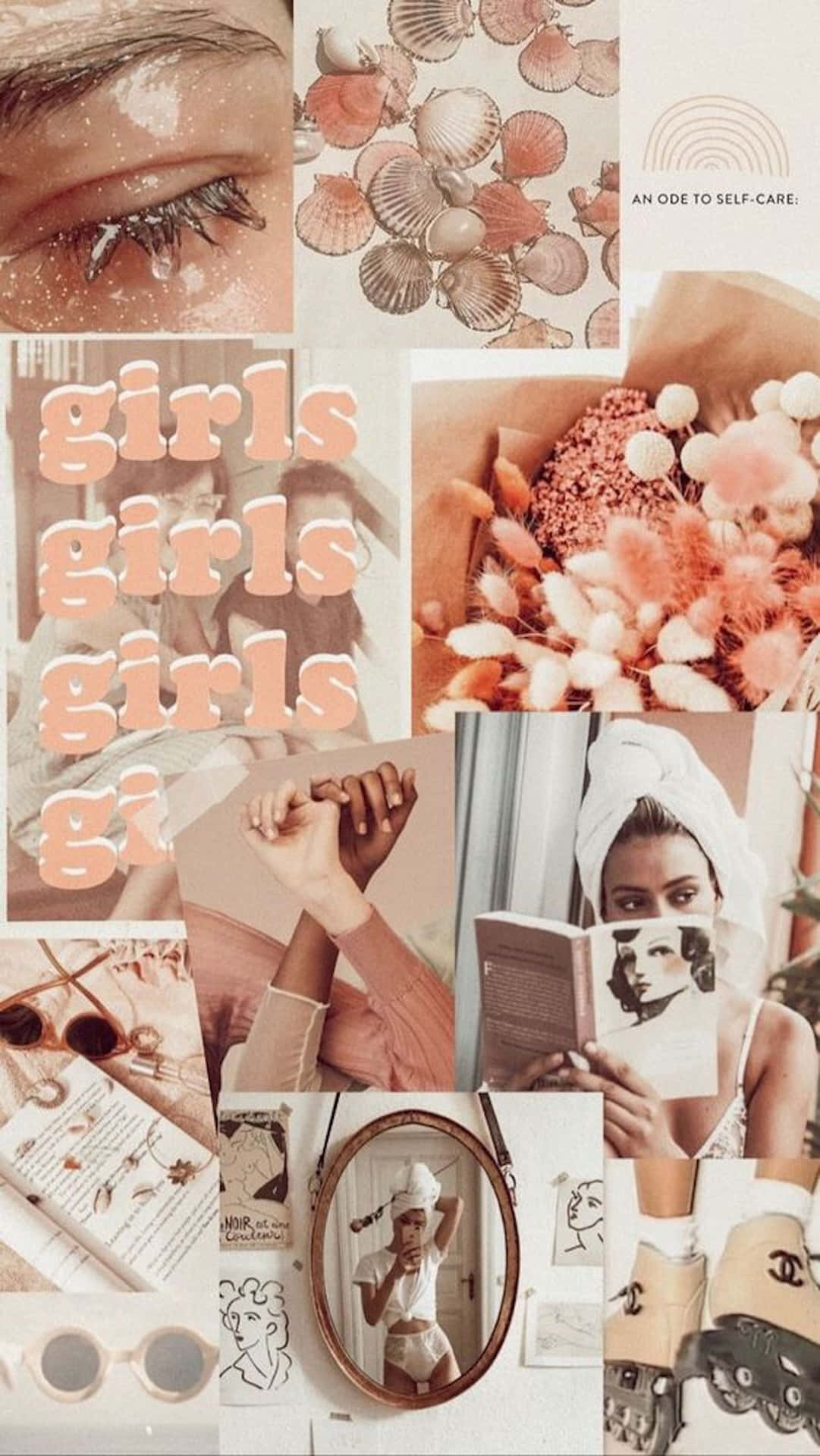 Iphone Collage Of Pink Girly Stuffs Background