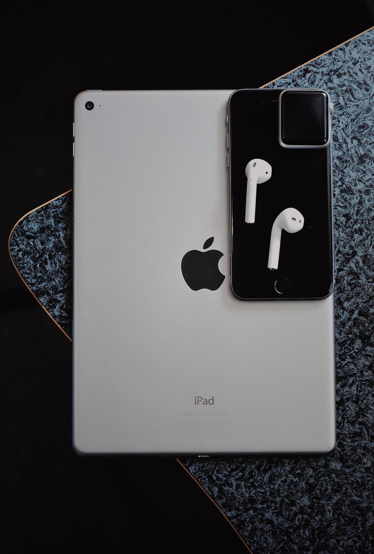 Iphone Desk With Apple Products