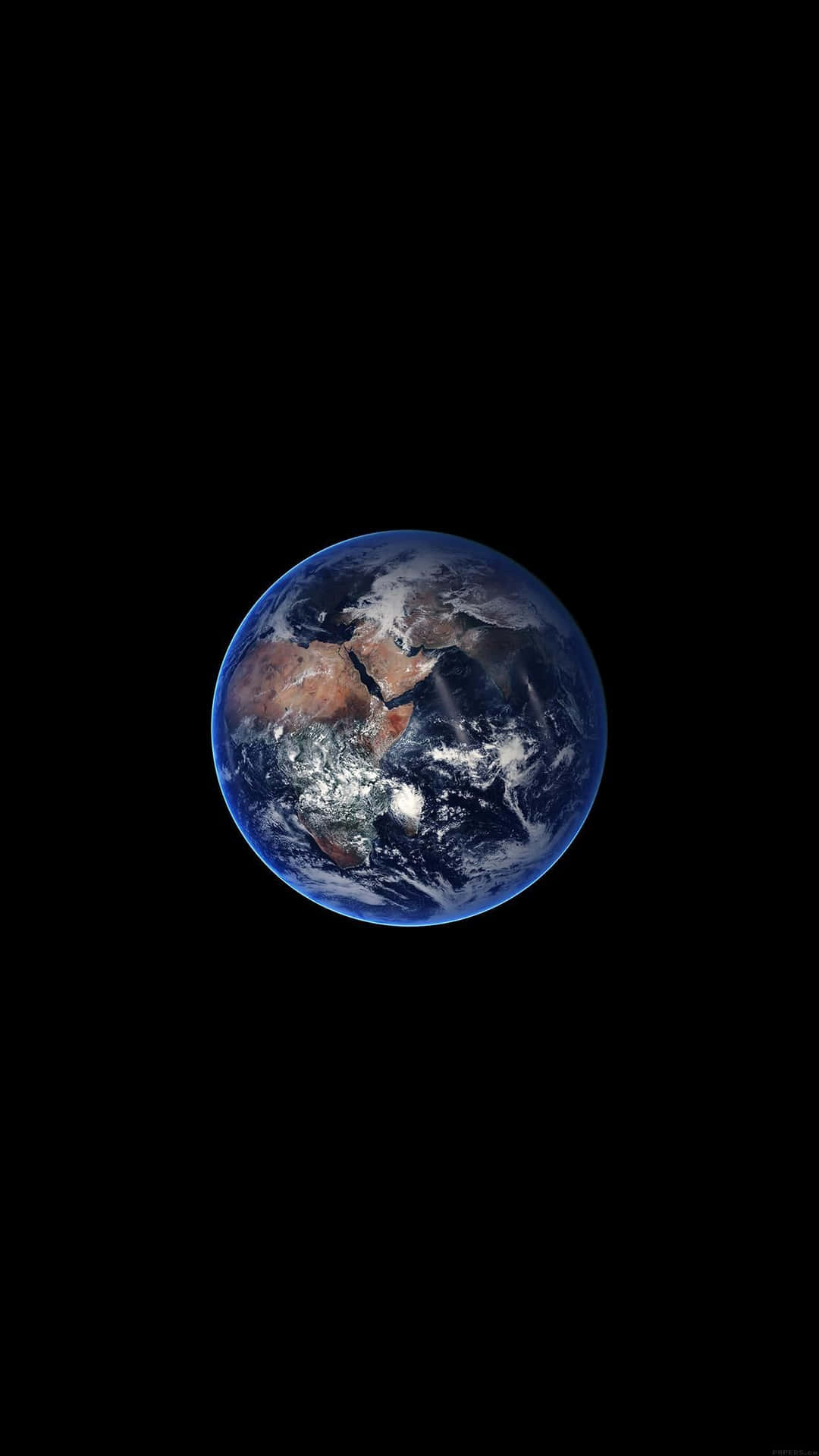 Iphone Earth Planet In The Outer Space Background