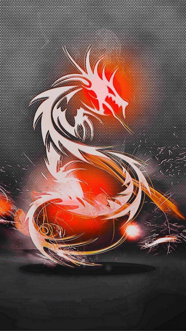 Iphone Fire Dragon Art Background