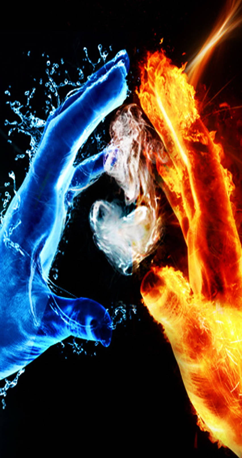 Iphone Fire Hand Touch Art Background