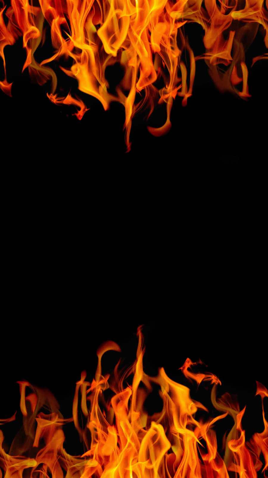 Iphone Fire Upside-down Border Design Background