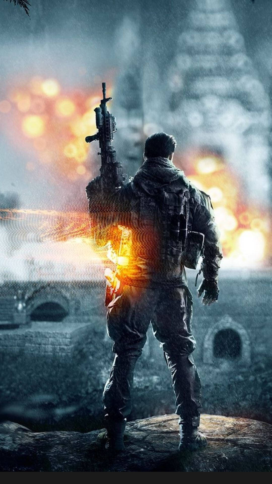 Iphone Gaming Battlefield 4 Soldier Background