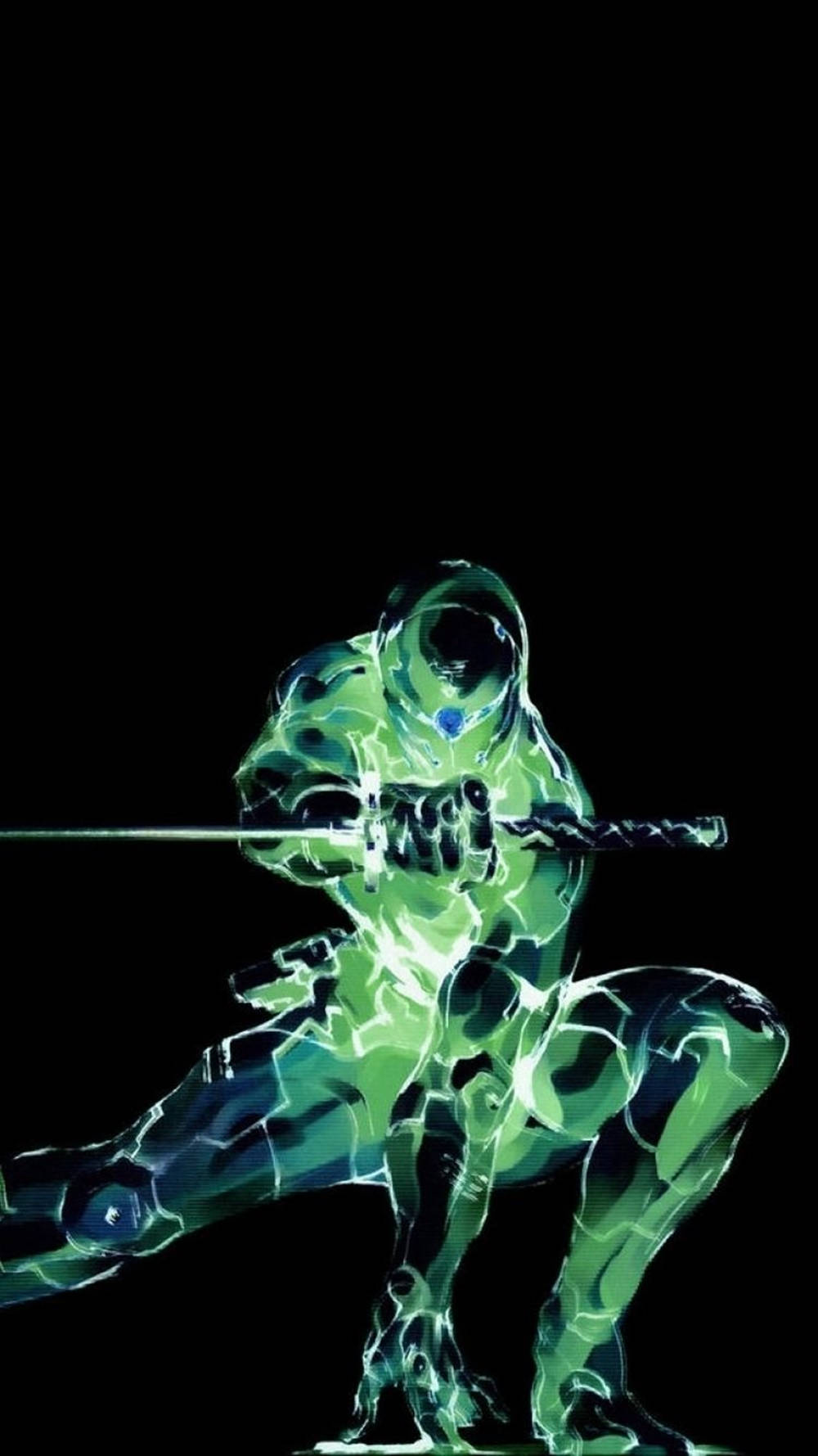 Iphone Gaming Metal Gear Green Character Background