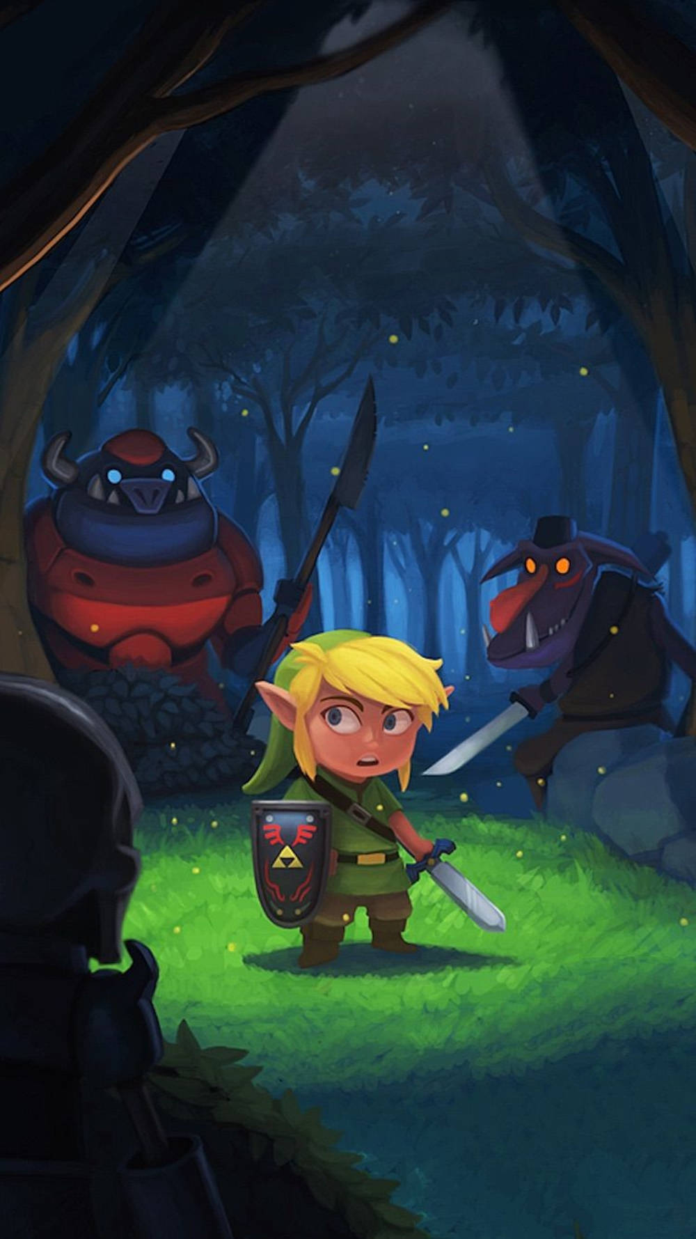 Iphone Gaming Toon Link Zelda Background