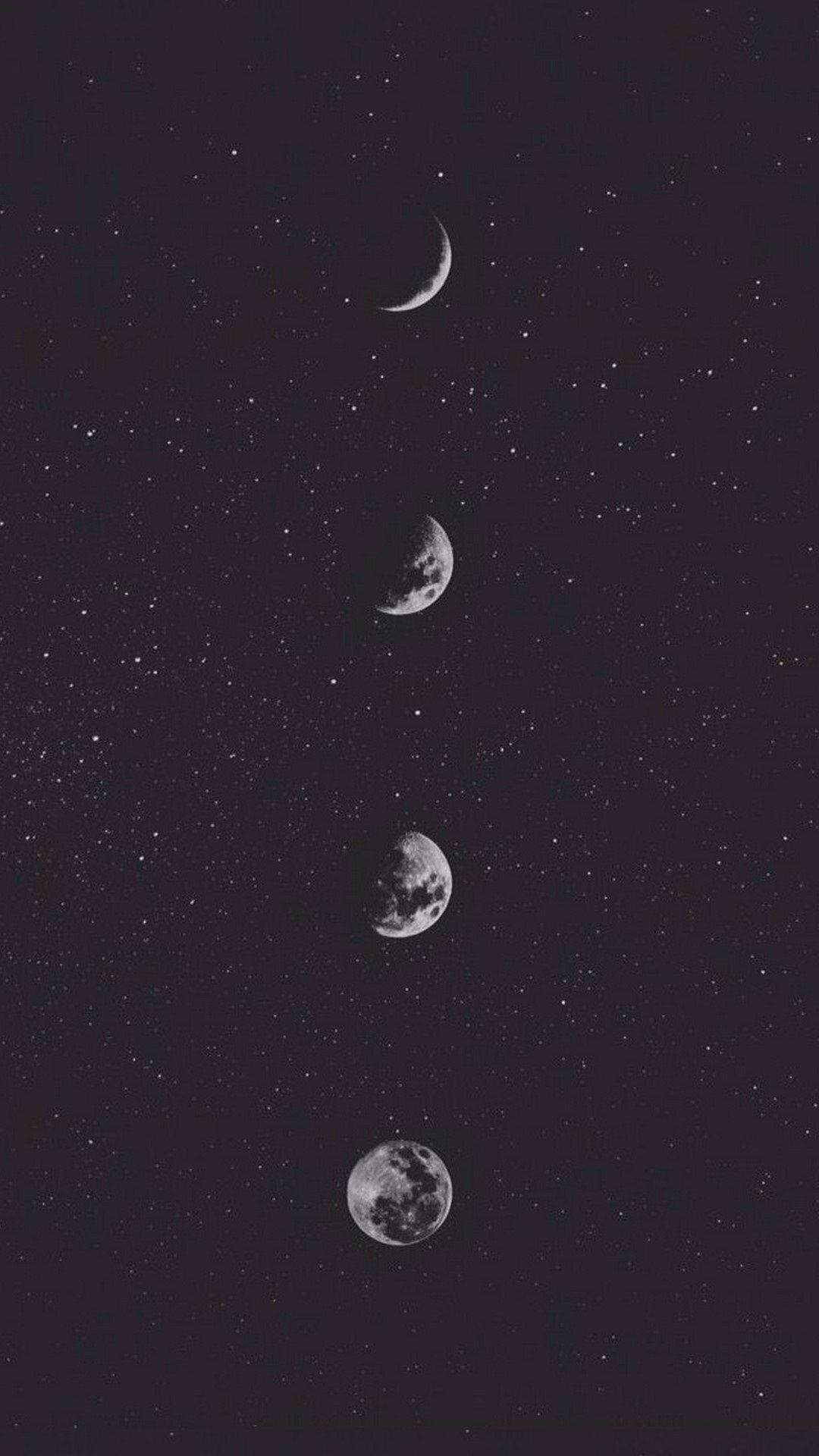 Iphone Home Screen Moon Phases Bw