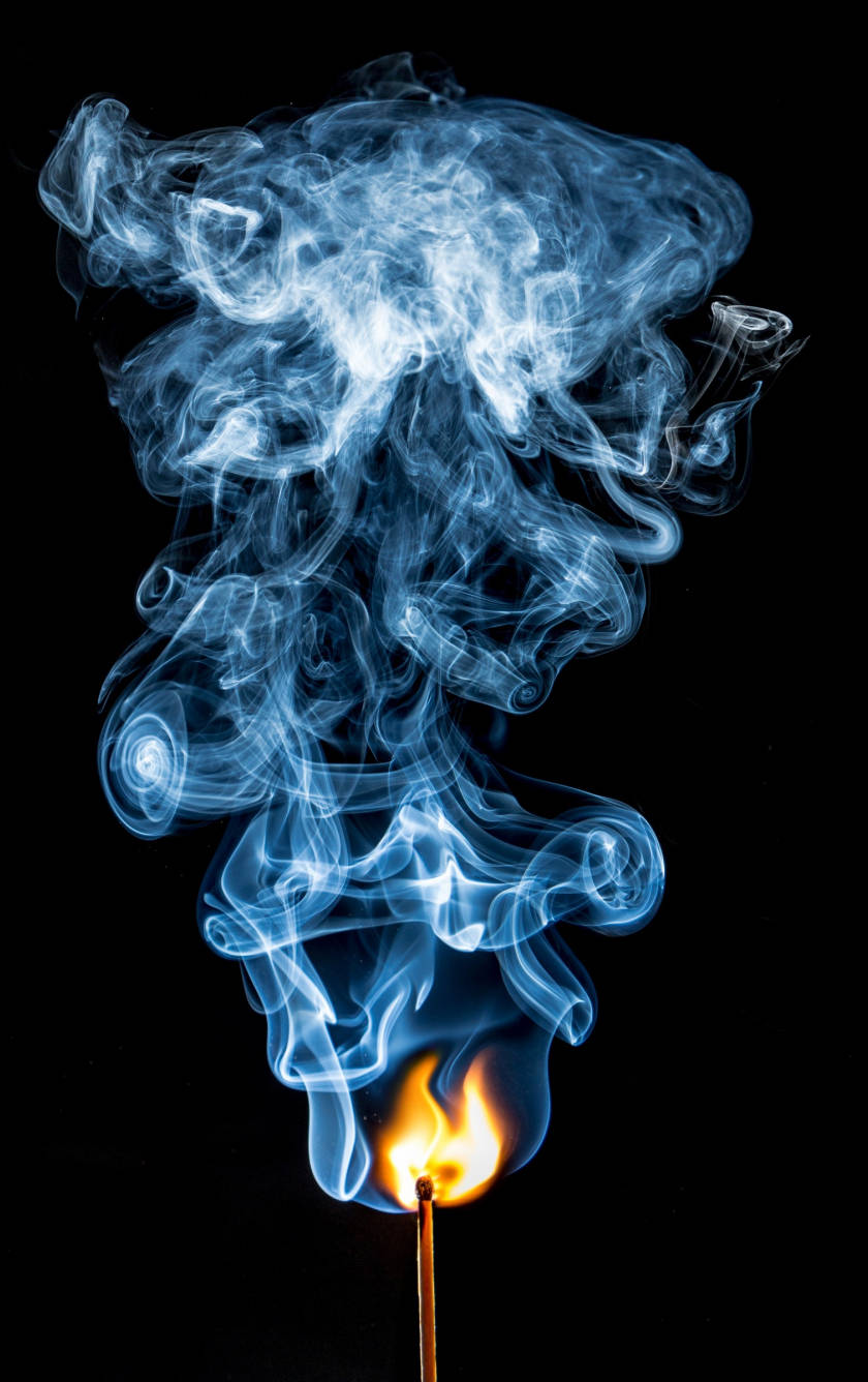 Iphone Match Fire Smoke Background