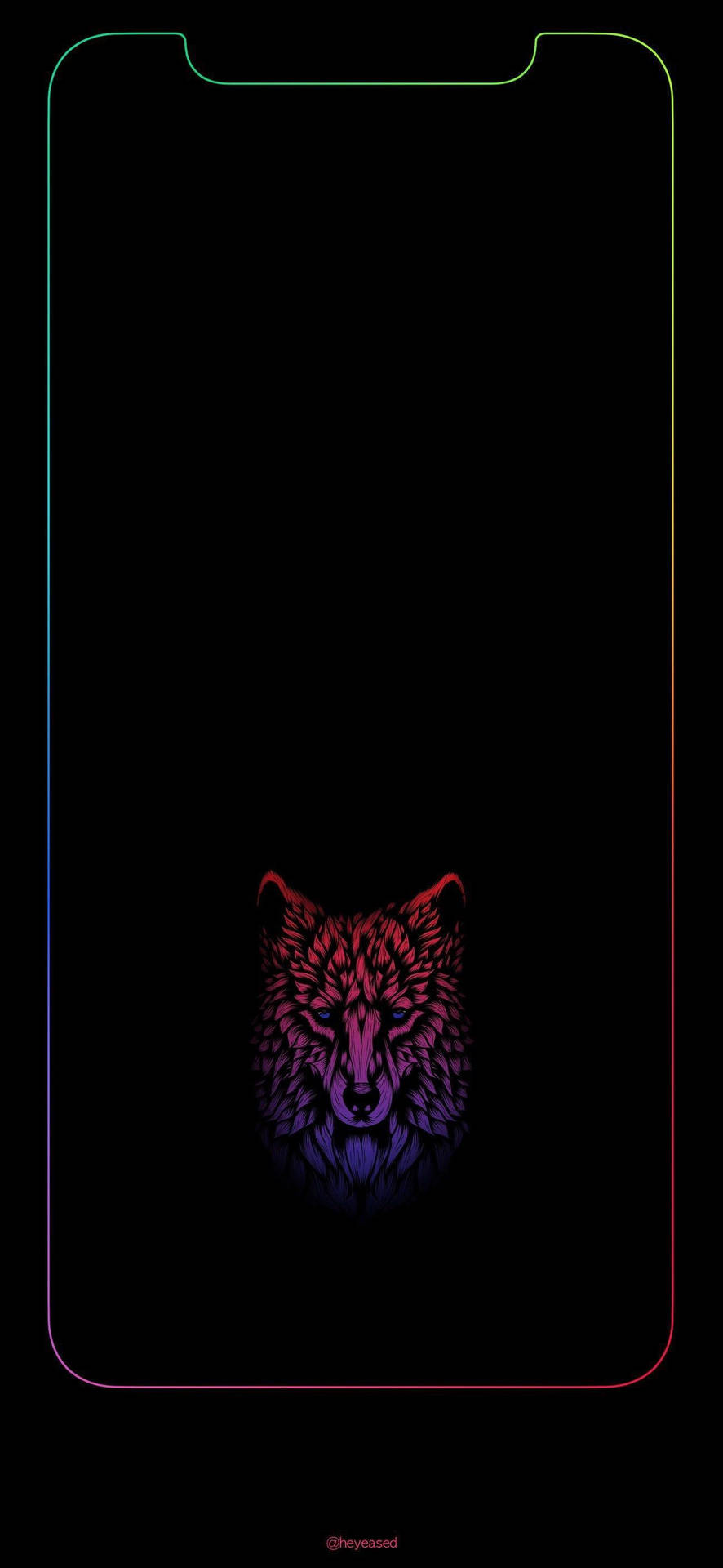 Iphone Outline Animal Neon Art