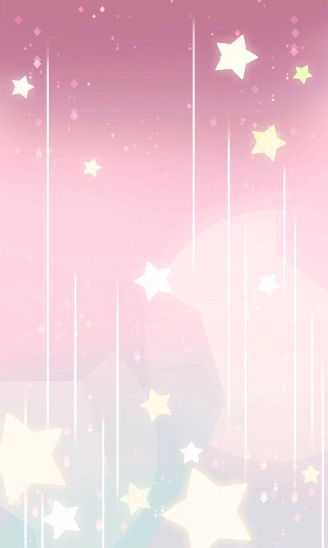Iphone Pink Aesthetic Stars Background