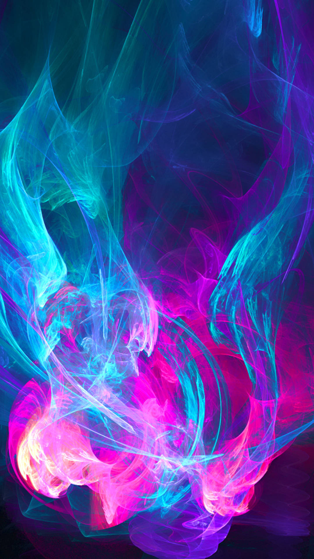 Iphone Pink And Blue Fire Art Background