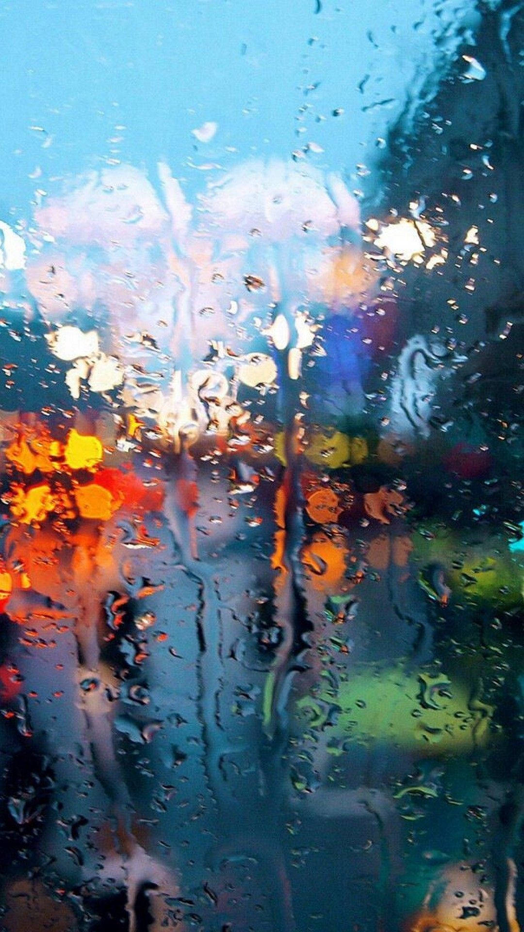 Iphone Rain Lock Screen Background