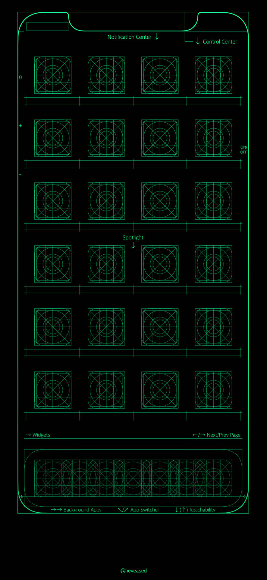 Iphone Screen Outline Neon