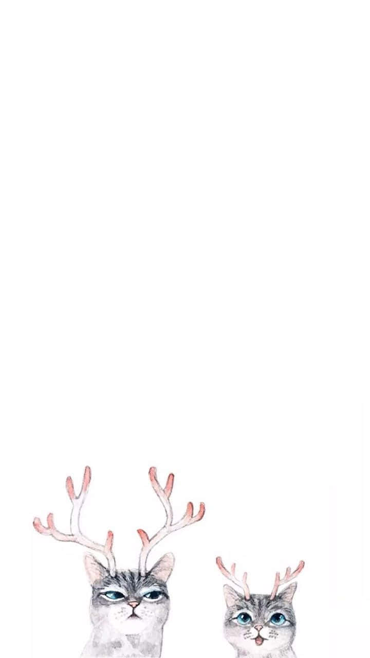 Iphone Simple Cute Antlers Background