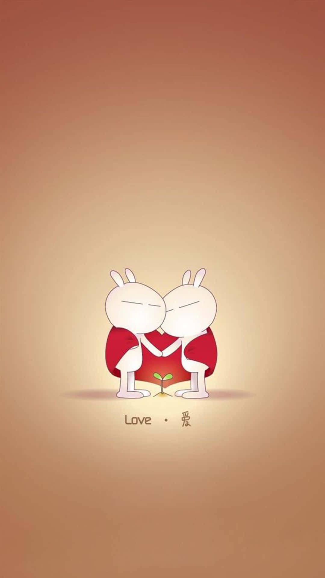 Iphone Simple Cute Bunnies Background