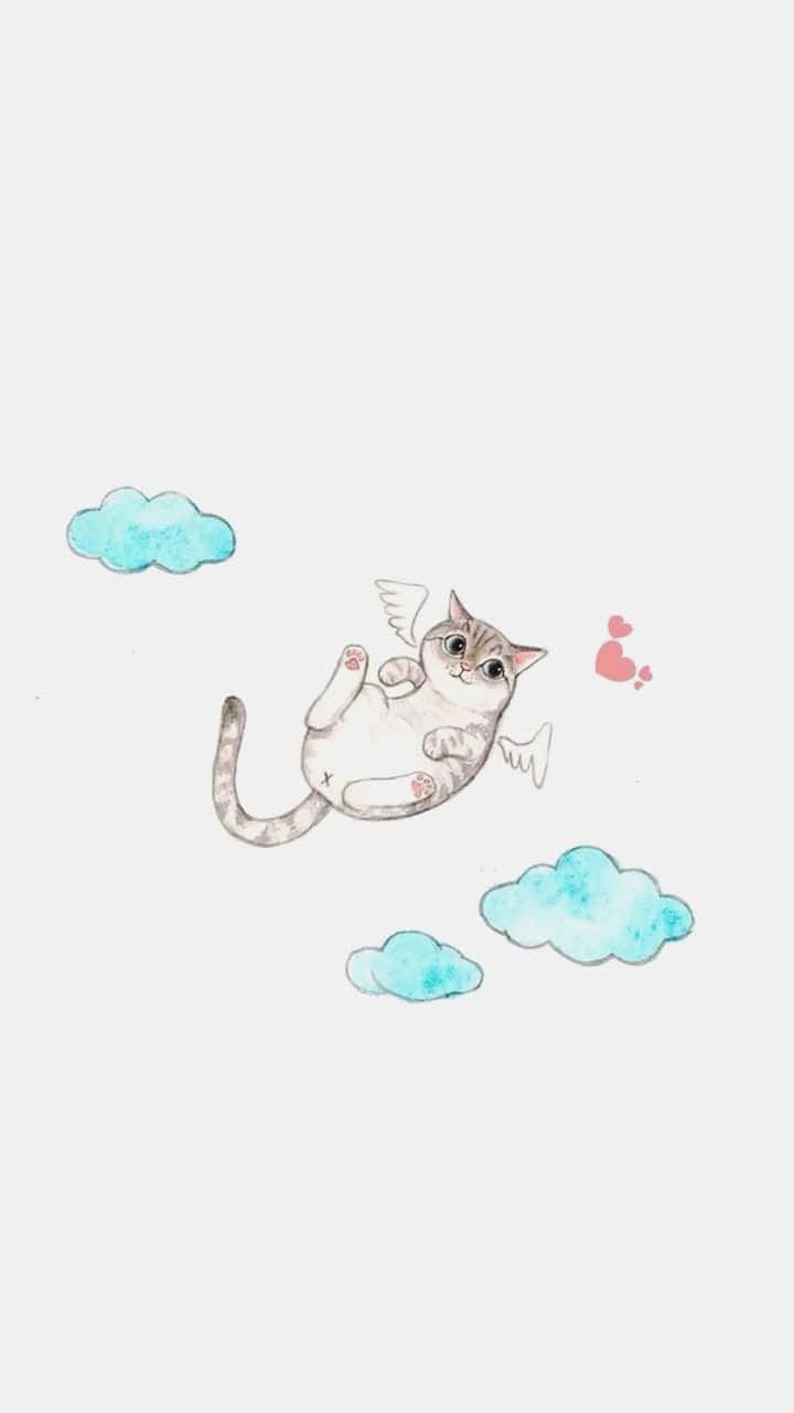 Iphone Simple Cute Cat Background