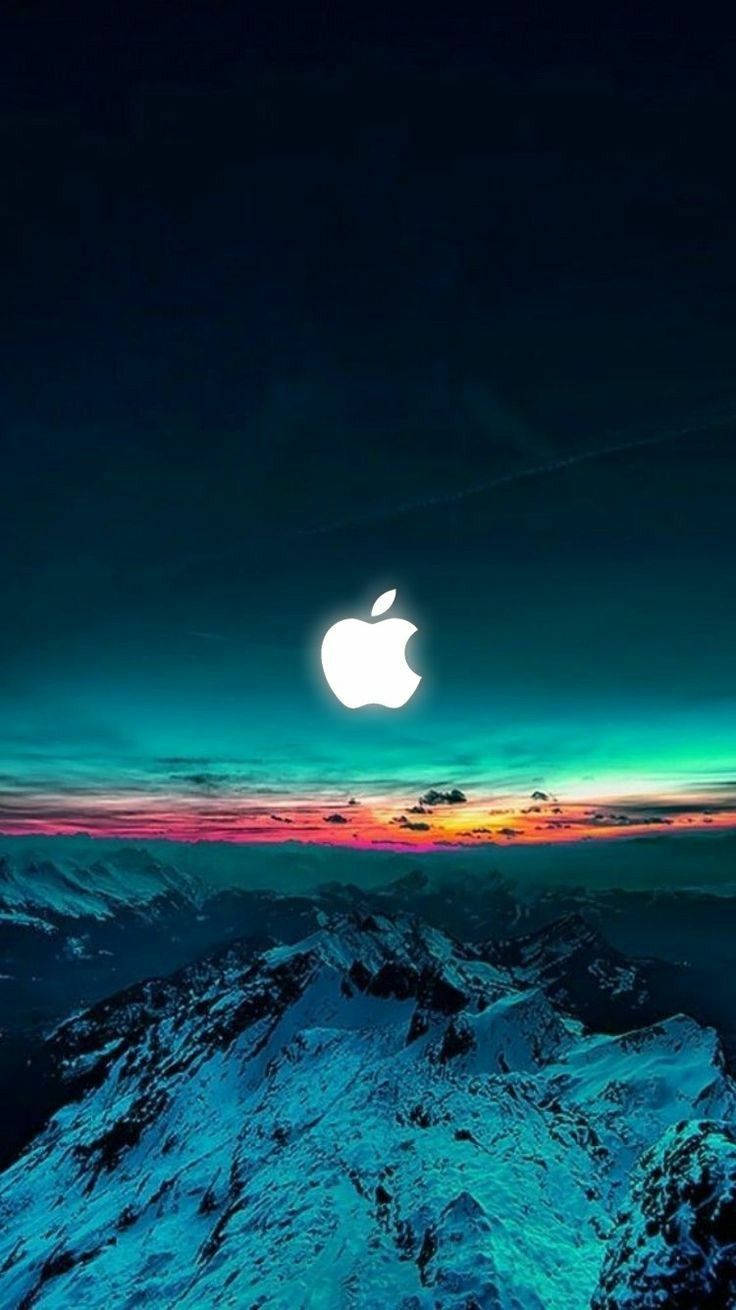 Iphone Stock Apple Logo In Sky Background