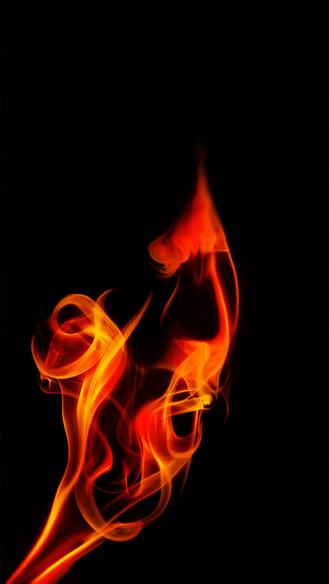 Iphone Swooshing Fire Background