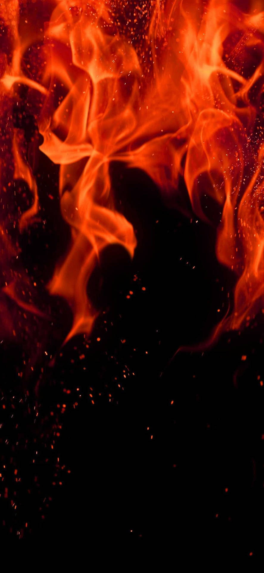 Iphone Upside-down Fire Art Background