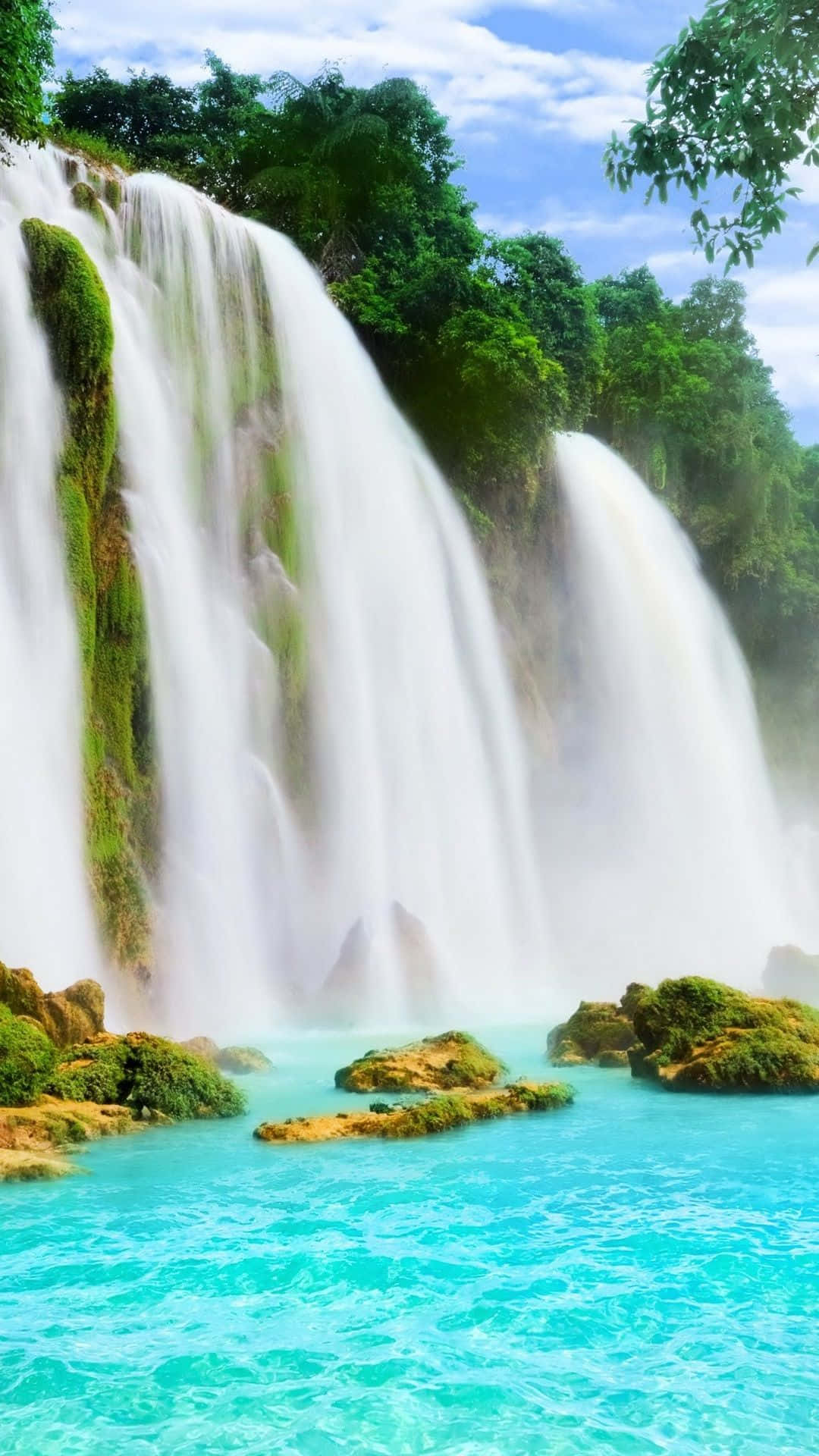 Iphone Waterfall Lock Screen Background