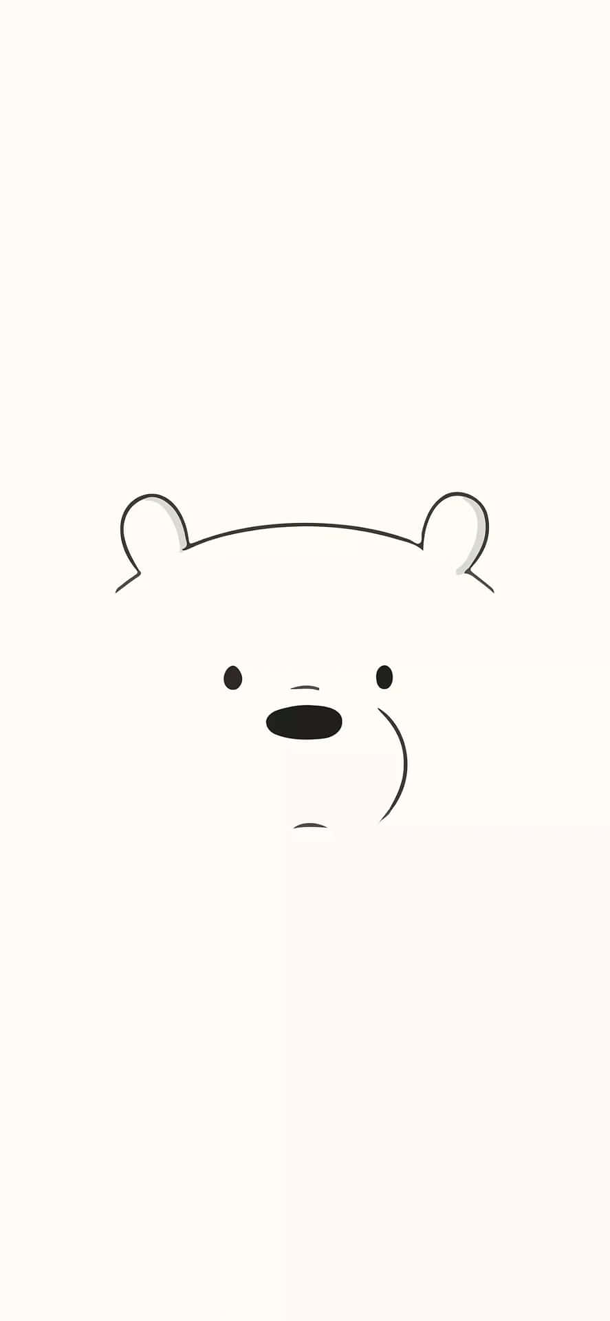 Iphone White Bear Face Background