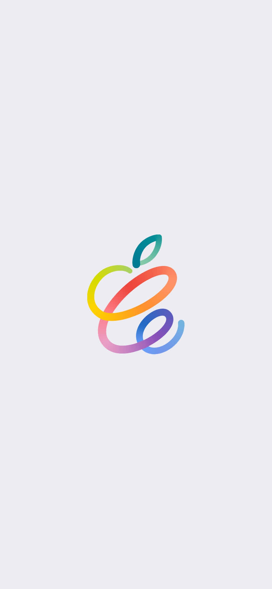 Iphone White Rainbow Apple Logo Background