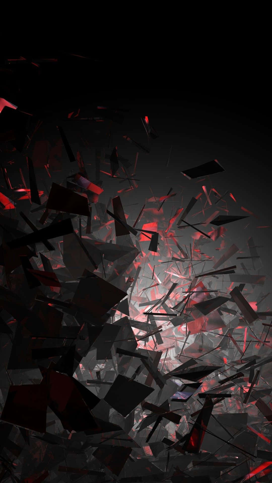 Iphone X Abstract Dark Shapes Shattered