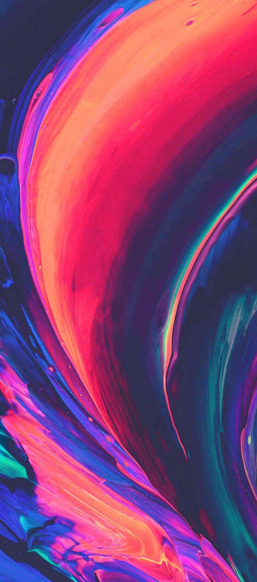 Iphone X Abstract Multi-colored Paint Swipes Background