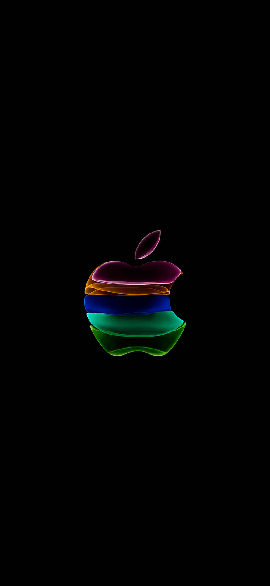 Iphone X Apple Logo Holograph Background