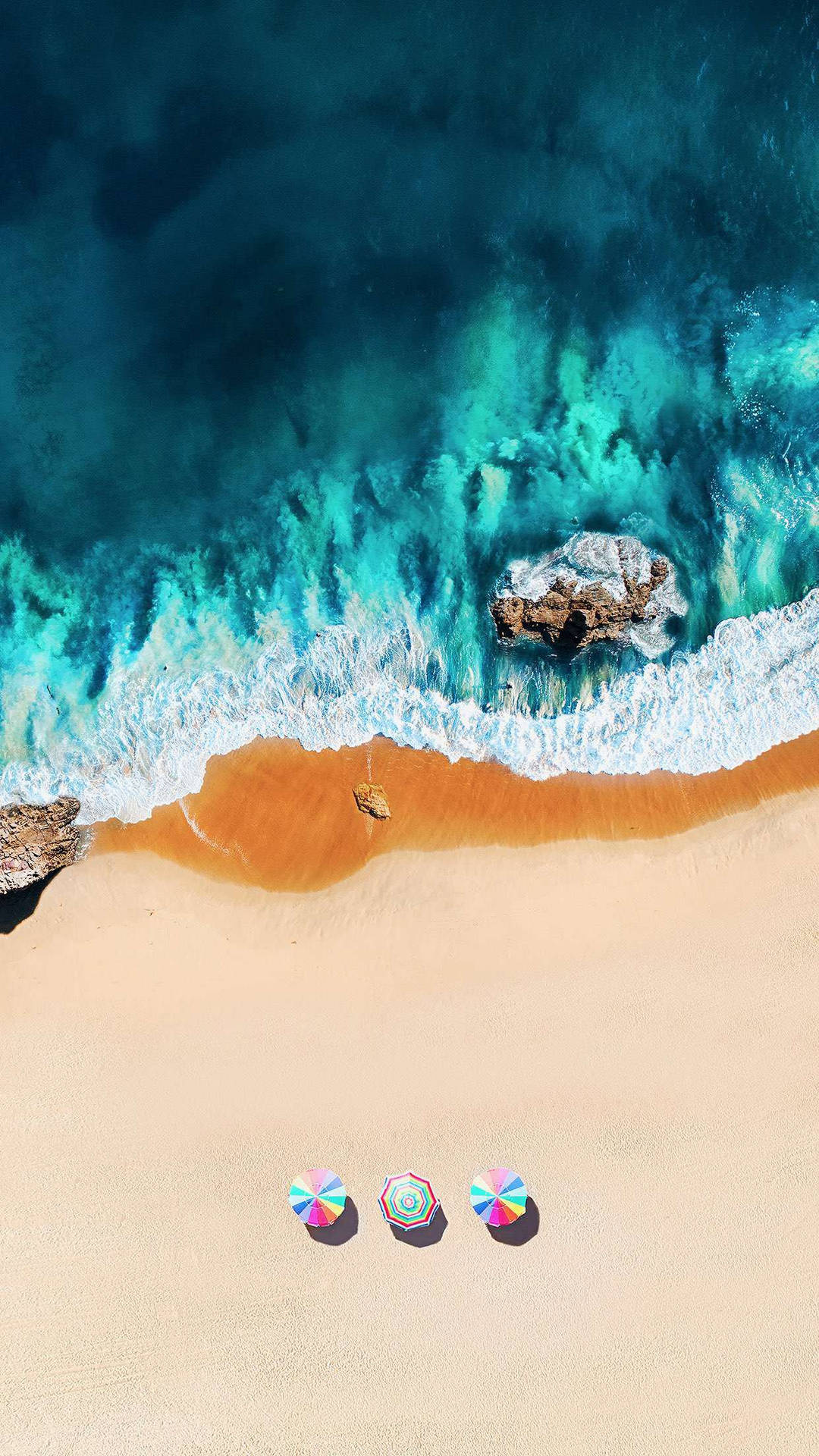 Iphone X Beach Realistic Art Background
