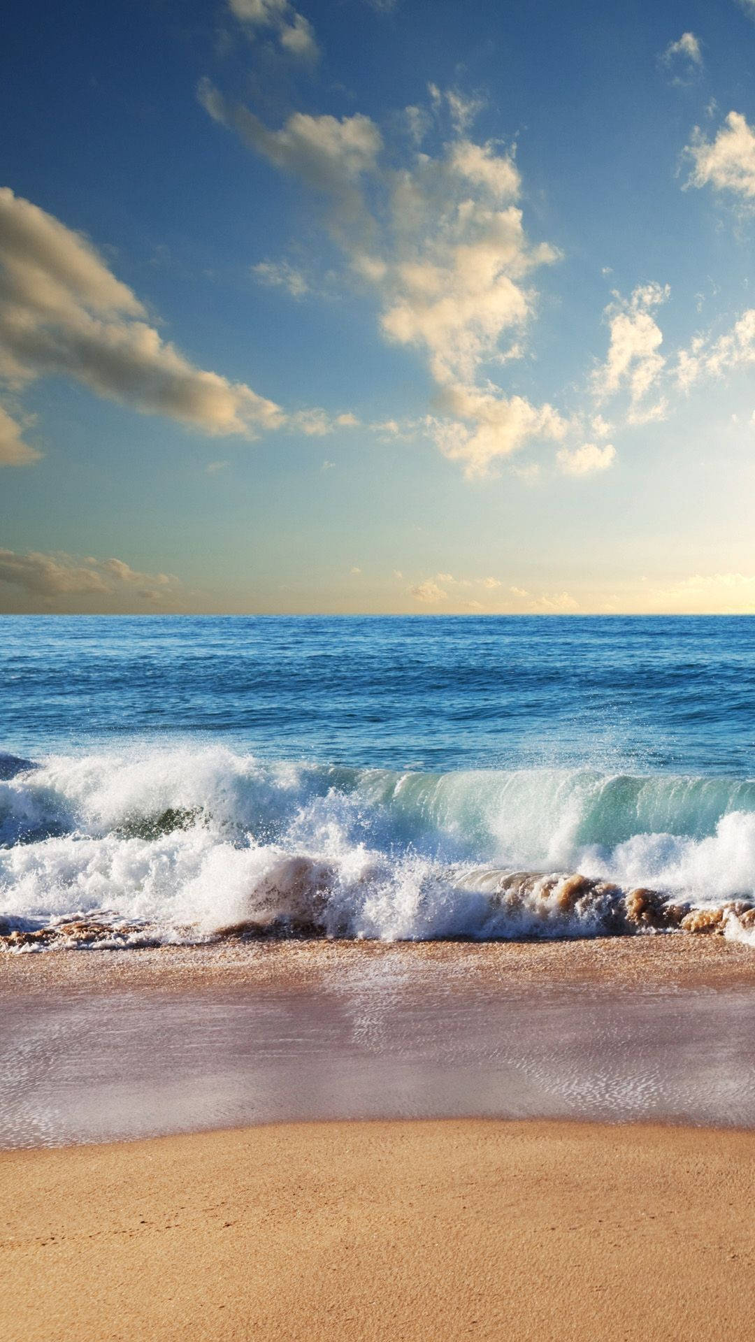 Iphone X Beach Waves Background