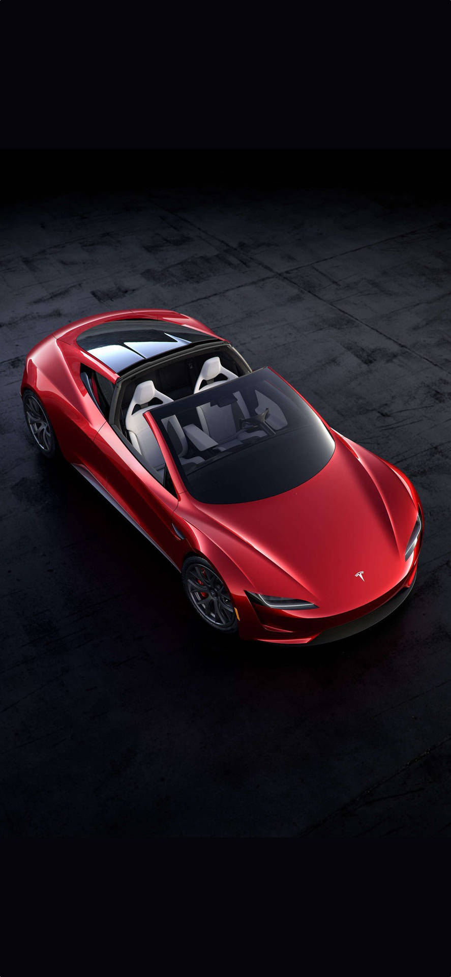 Iphone X Car Red Tesla Roadster Background
