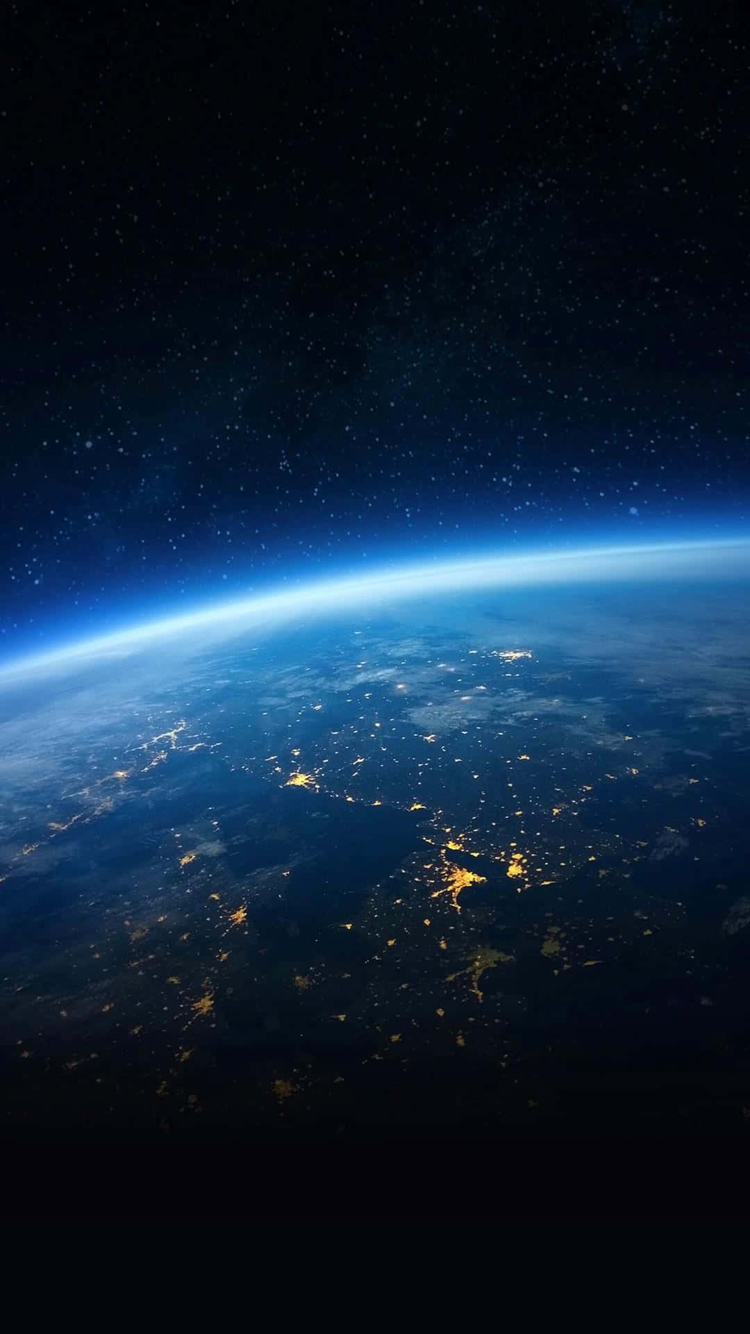 Iphone X Glowing Blue Earth Background