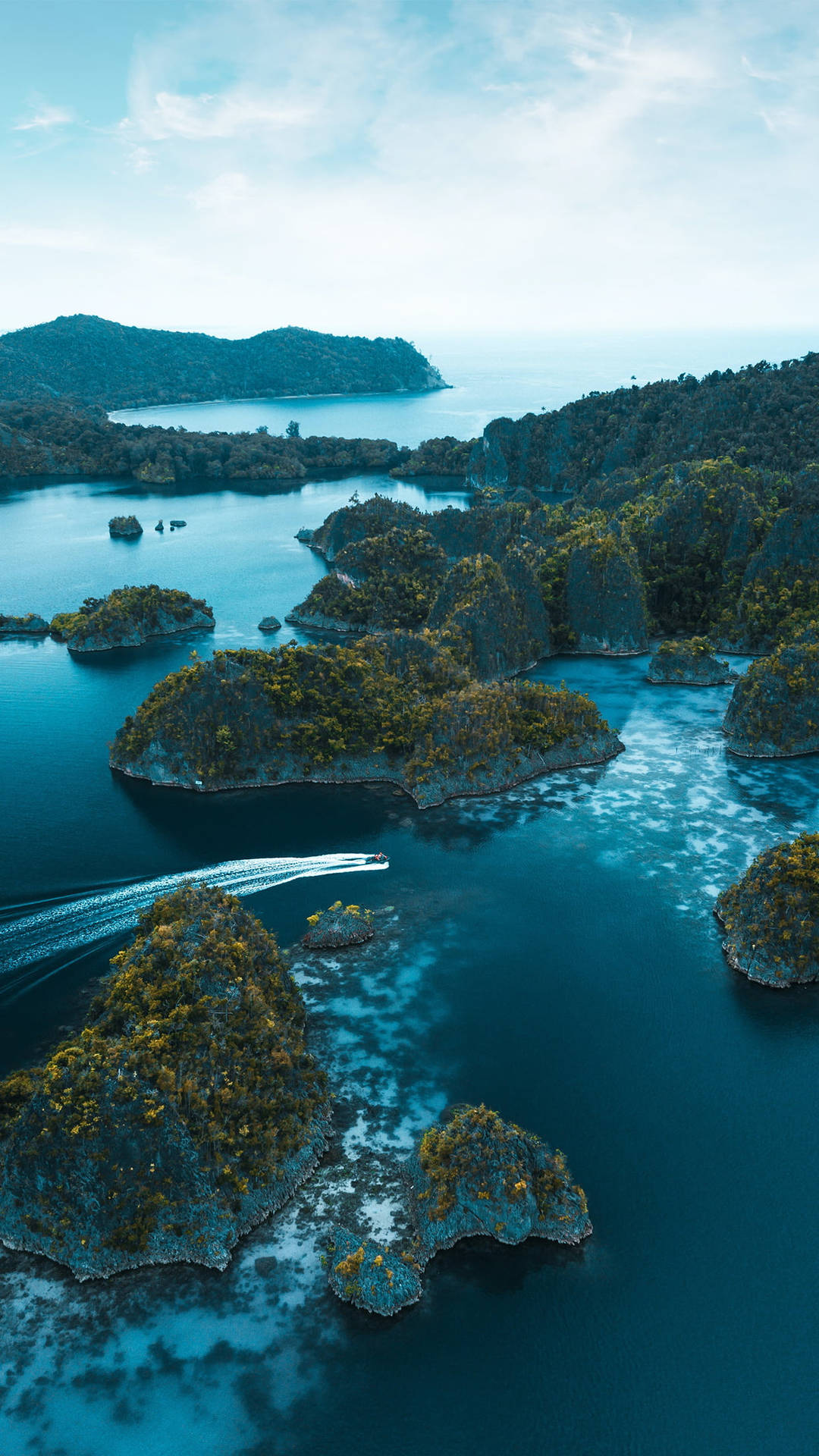 Iphone X Nature Aerial View Of Islands Background