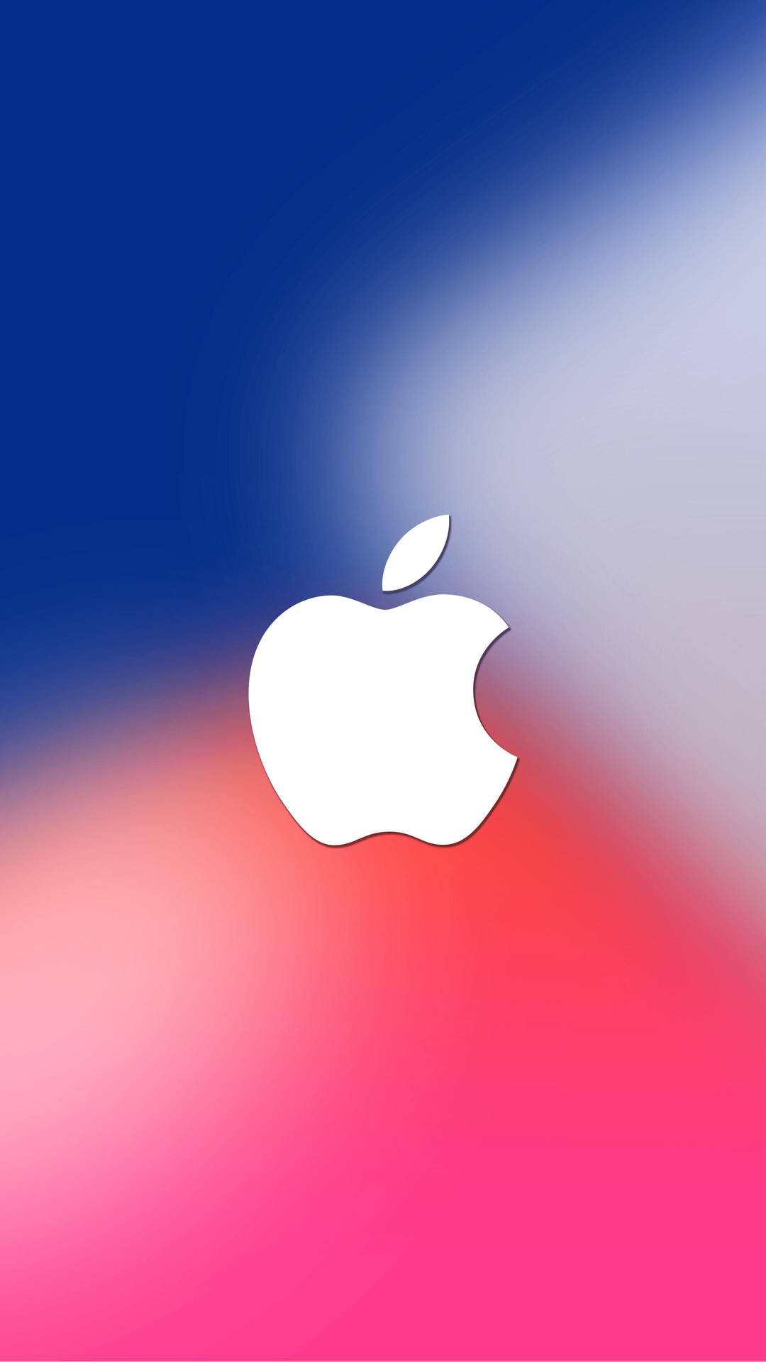 Iphone X Original Apple Logo On Blurred Colors Background