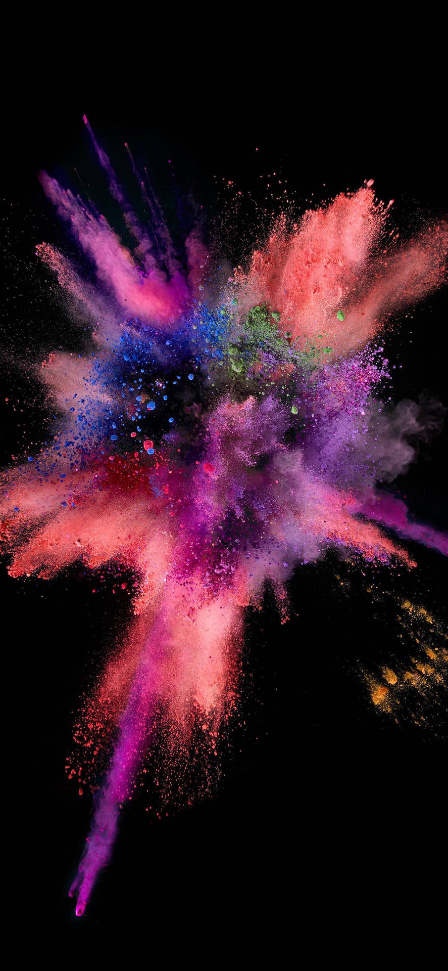 Iphone X Original Colorful Dust Explosion Background