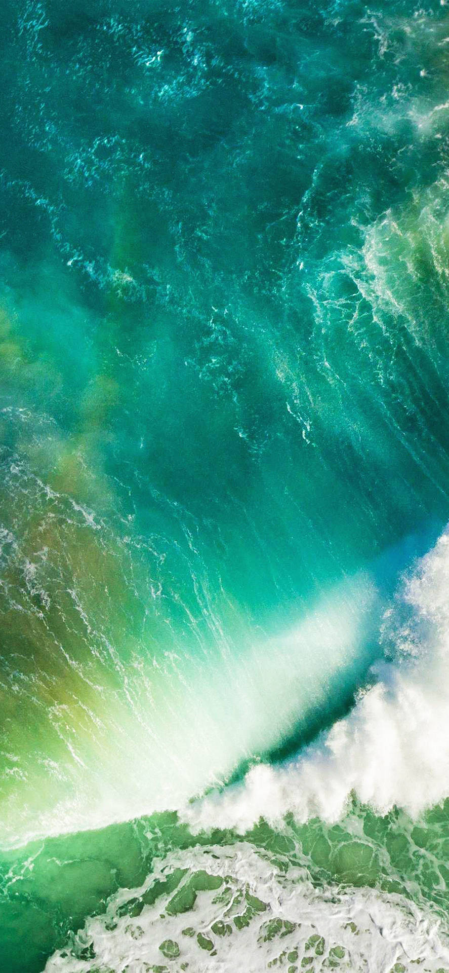 Iphone X Original Waves Aerial View Background