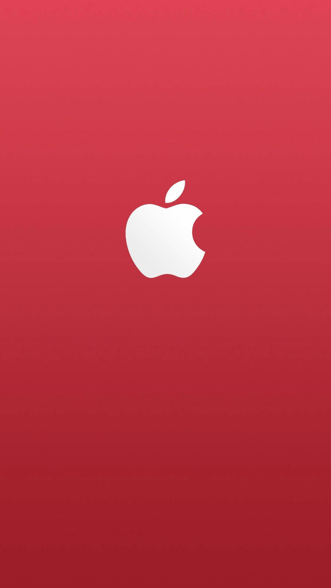 Iphone X Original White Apple Logo On Red Background Background