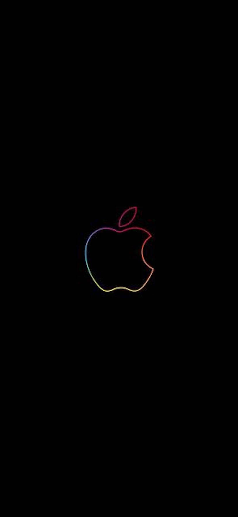 Iphone Xr Apple Rainbow Border