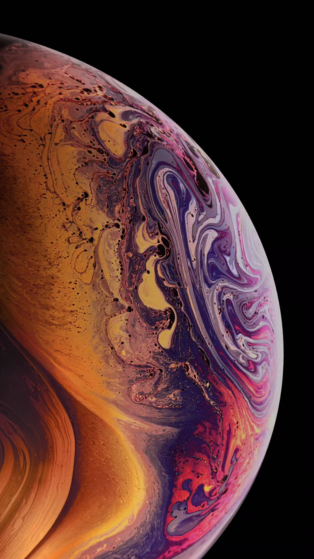 Iphone Xr Purple Yellow Bubble Background