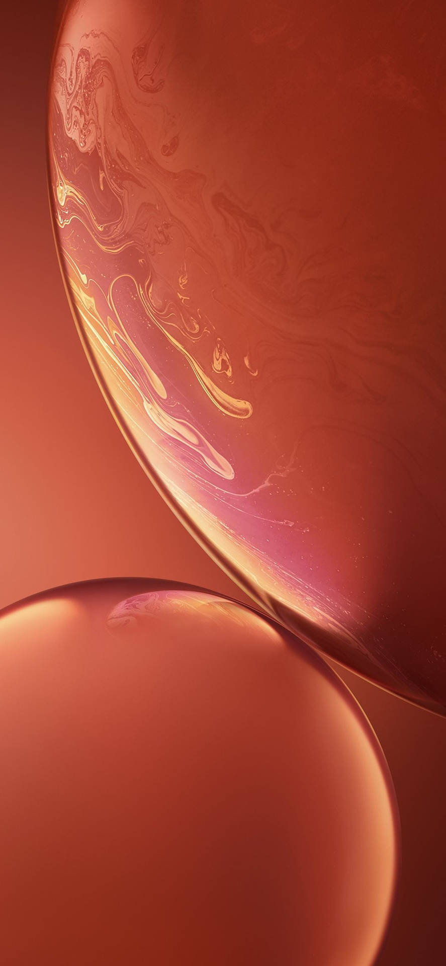 Iphone Xr Red Marble Bubbles