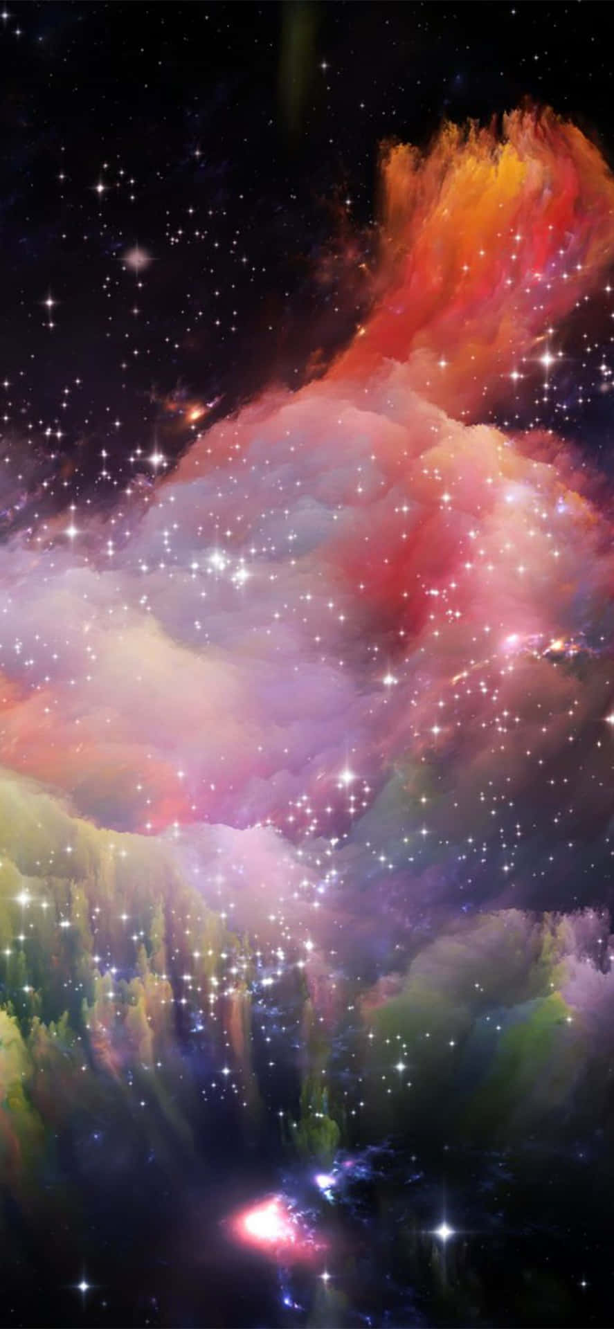 Iphone Xr Space Various Colored Smokes Star Background