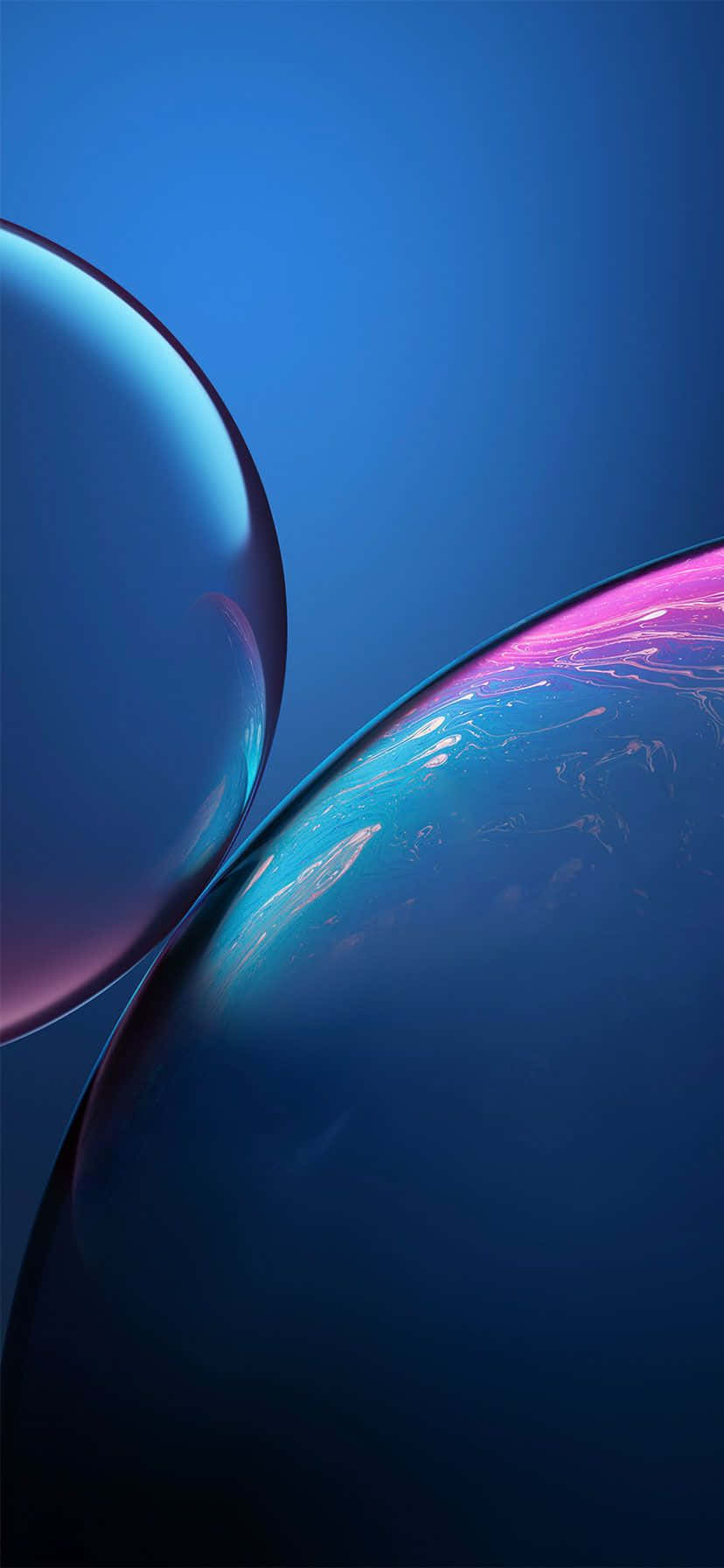 Iphone Xr Stock Blue Abstract Bubbles Background