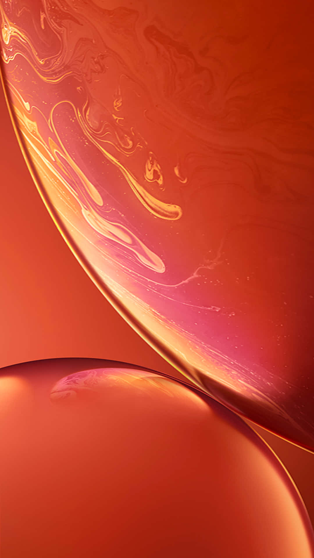 Iphone Xr Stock Coral Red Bubbles Background
