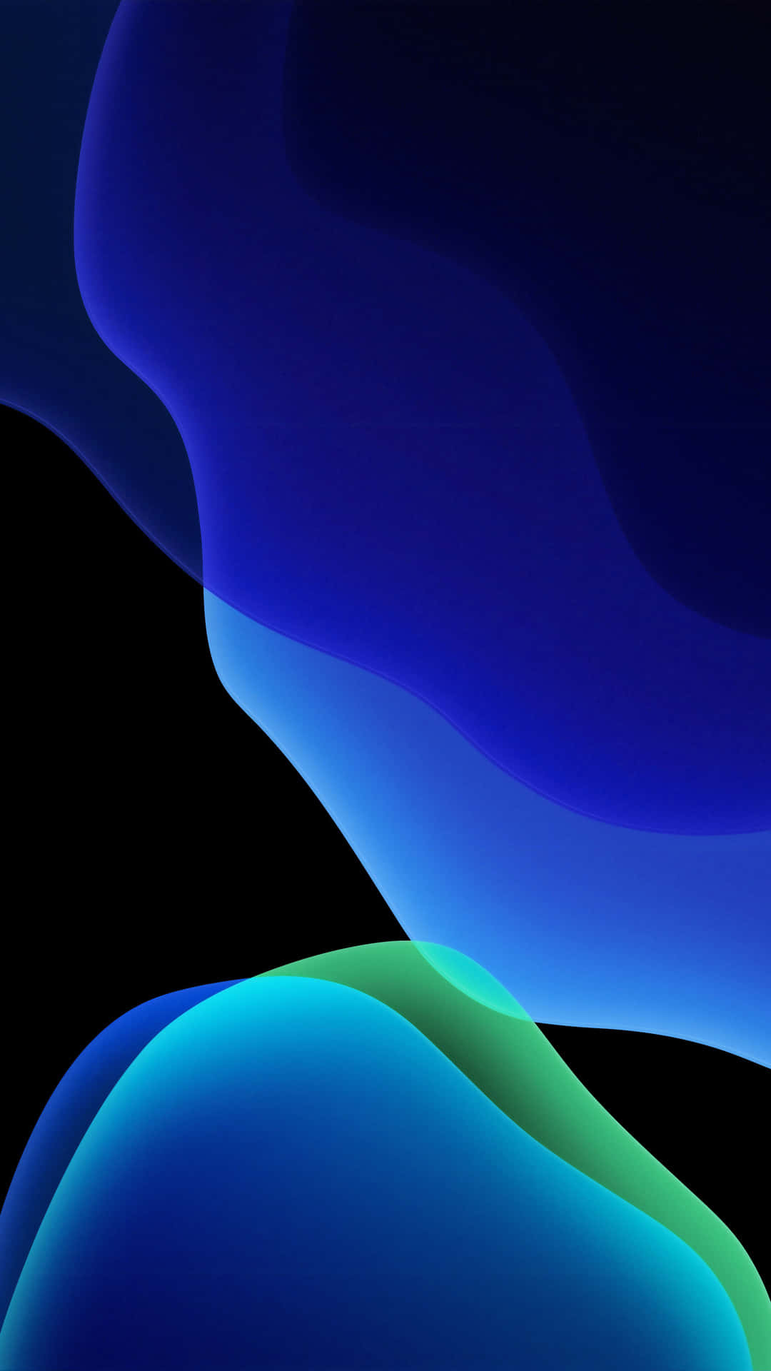 Iphone Xs Max Displaying An Abstract Blue Blobs Wallpaper Background