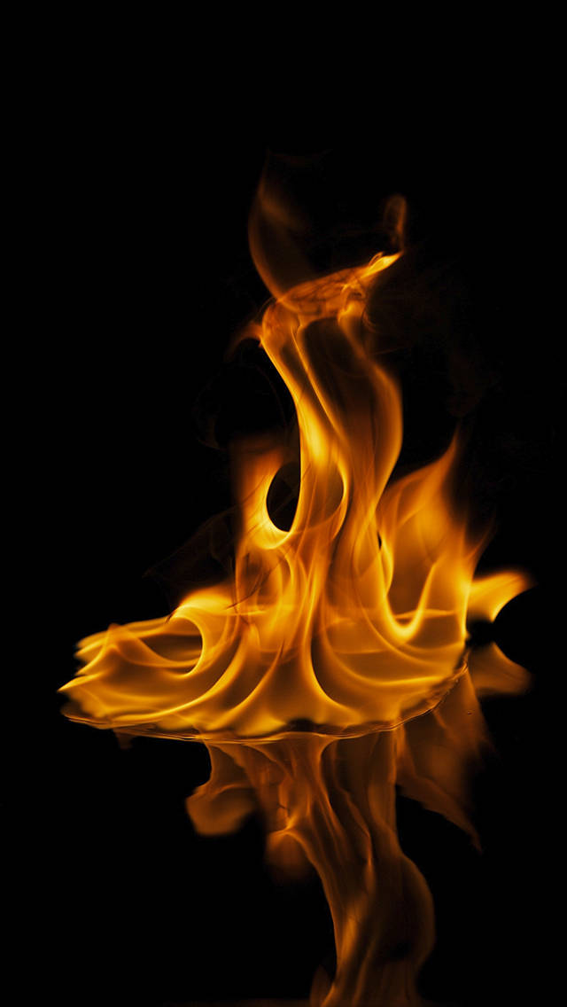 Iphone Yellow Fire Flame Background