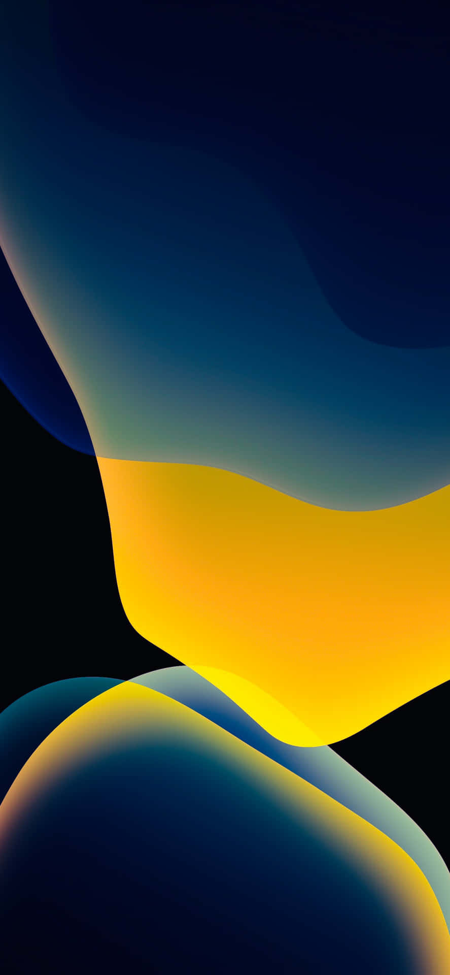 Iphones Xs Max Abstract Blue And Gold Glow Background