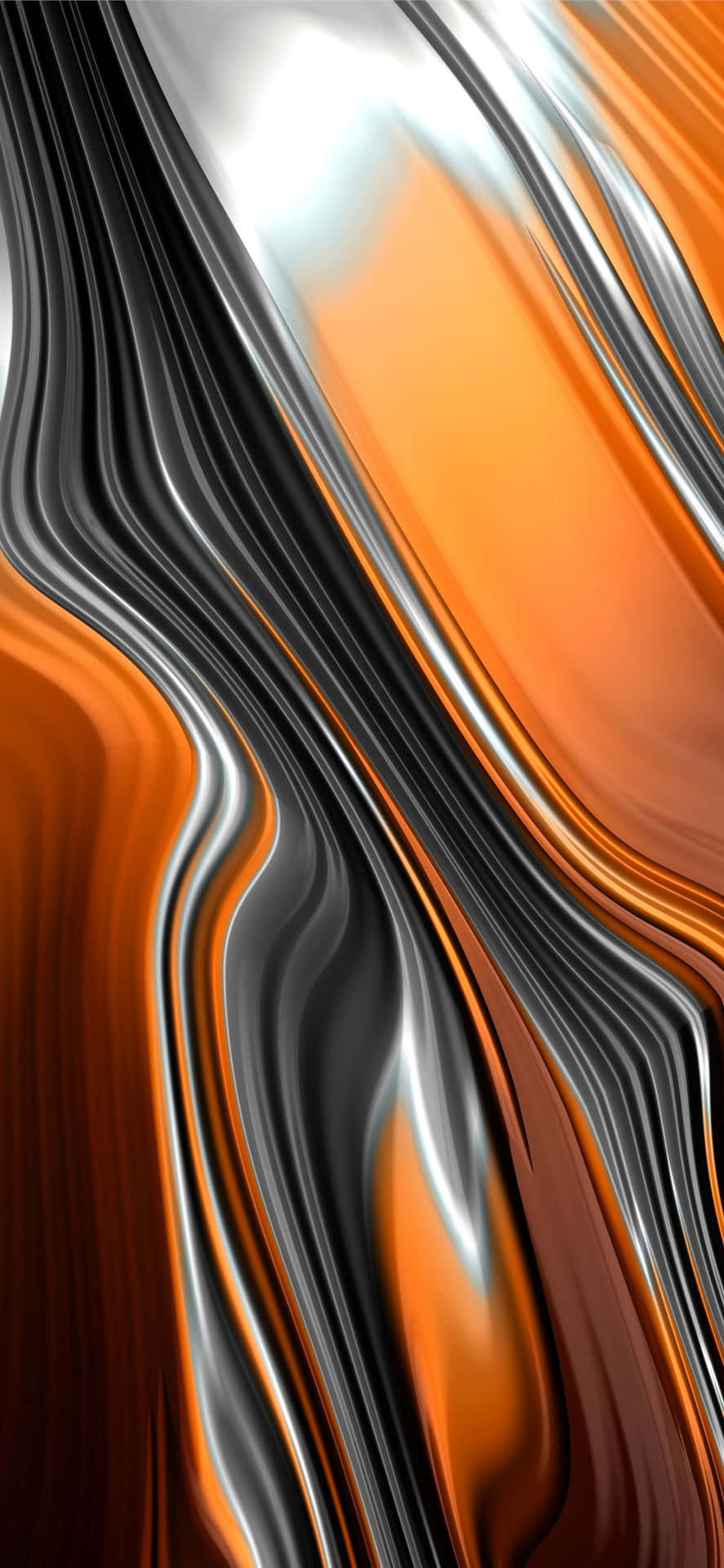 Iphones Xs Max Abstract Metallic Orange Background